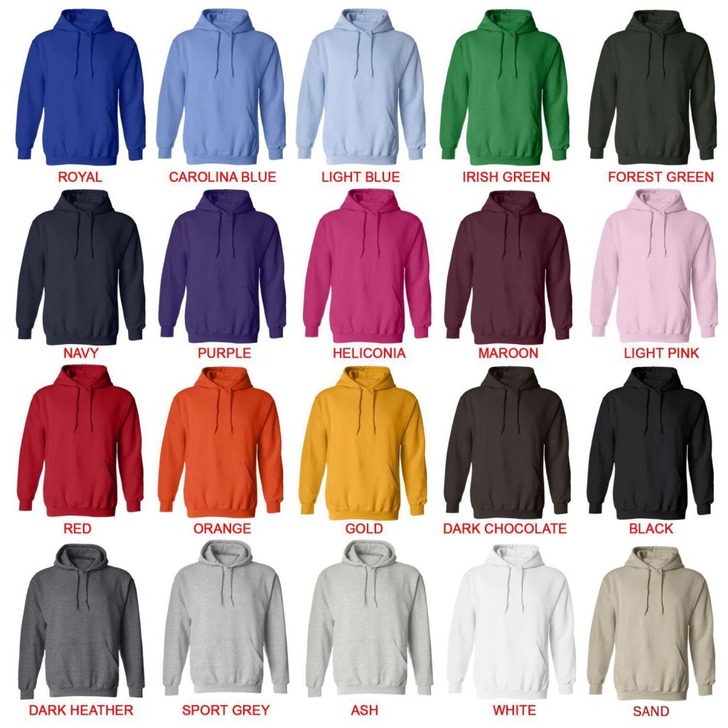 hoodie color chart - Dragon Quest Shop