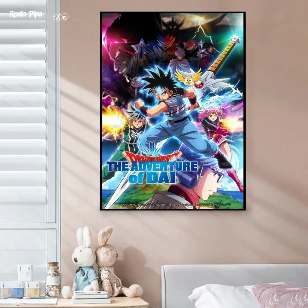 Dragon Quest The Adventure Of Dai Anime Movie Poster Art Print Canvas Painting Wall Pictures Living - Dragon Quest Shop