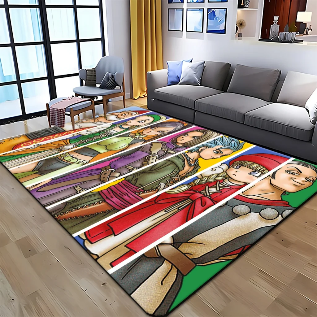 Game Dragon Quest Doragon Kuesuto non slip HD carpet Living room bedroom kitchen bathroom foot mat 3 - Dragon Quest Shop